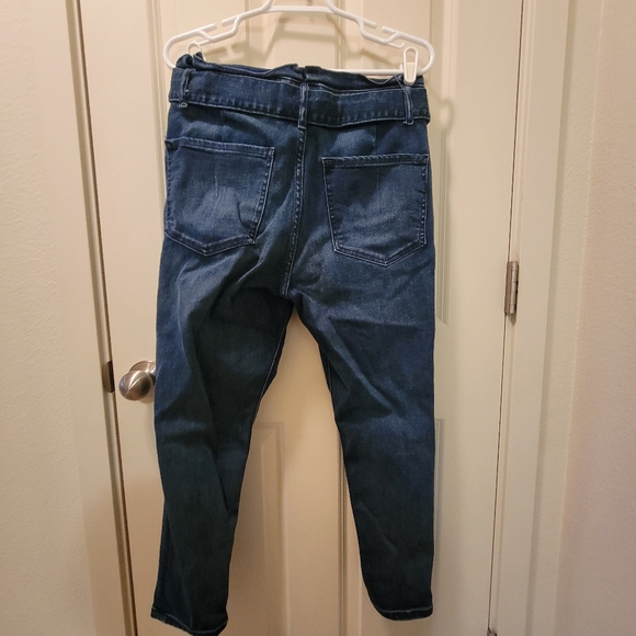 Express Paper Bag Dark Wash Jeans Size 12p - Picture 2 of 8
